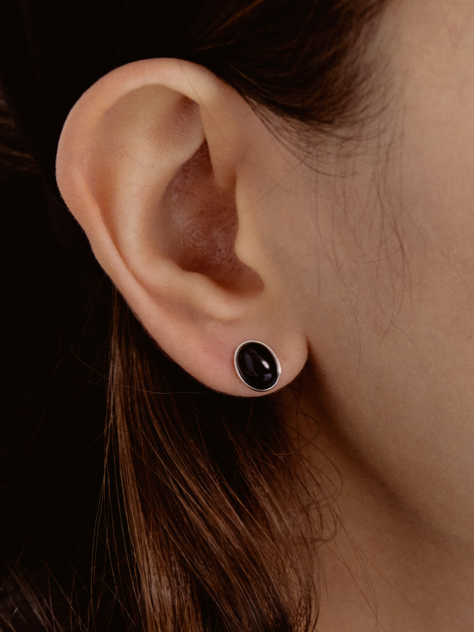 (SILVER925) Colored Bean Gemstone Earring EC1921
